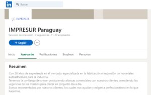 Impresur Paraguay en Linkedin